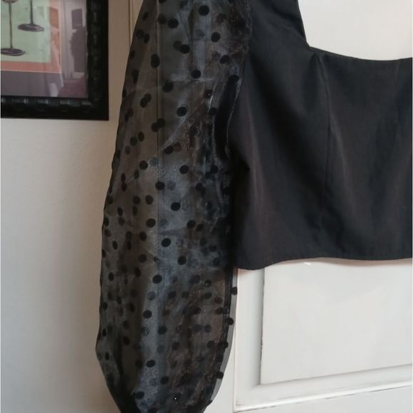 Nasty Gal Square Did You Go Spotty Crop Top - Picture 6 of 13